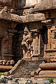 The great Chola temples of Tamil Nadu - The Brihadisvara temple of Gangaikondacholapuram. Dvarapalas guarding the sanctuary entrance. 